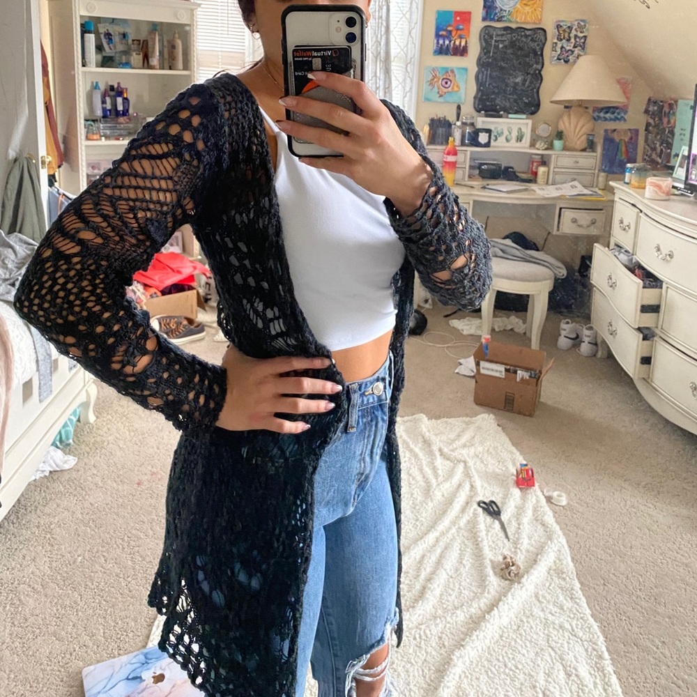 Long holy Cardigan